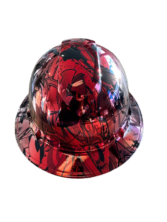 Custom Hydro Dipped Ridgeline Cap Style Chrome Kandy Red Ridge Graffiti