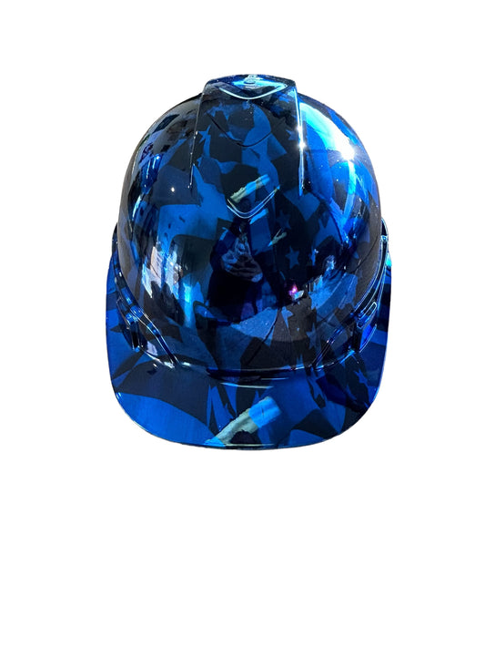 Custom Hydro Dipped Ridgeline Cap Style Chrome Kandy Blue Midnight Flags