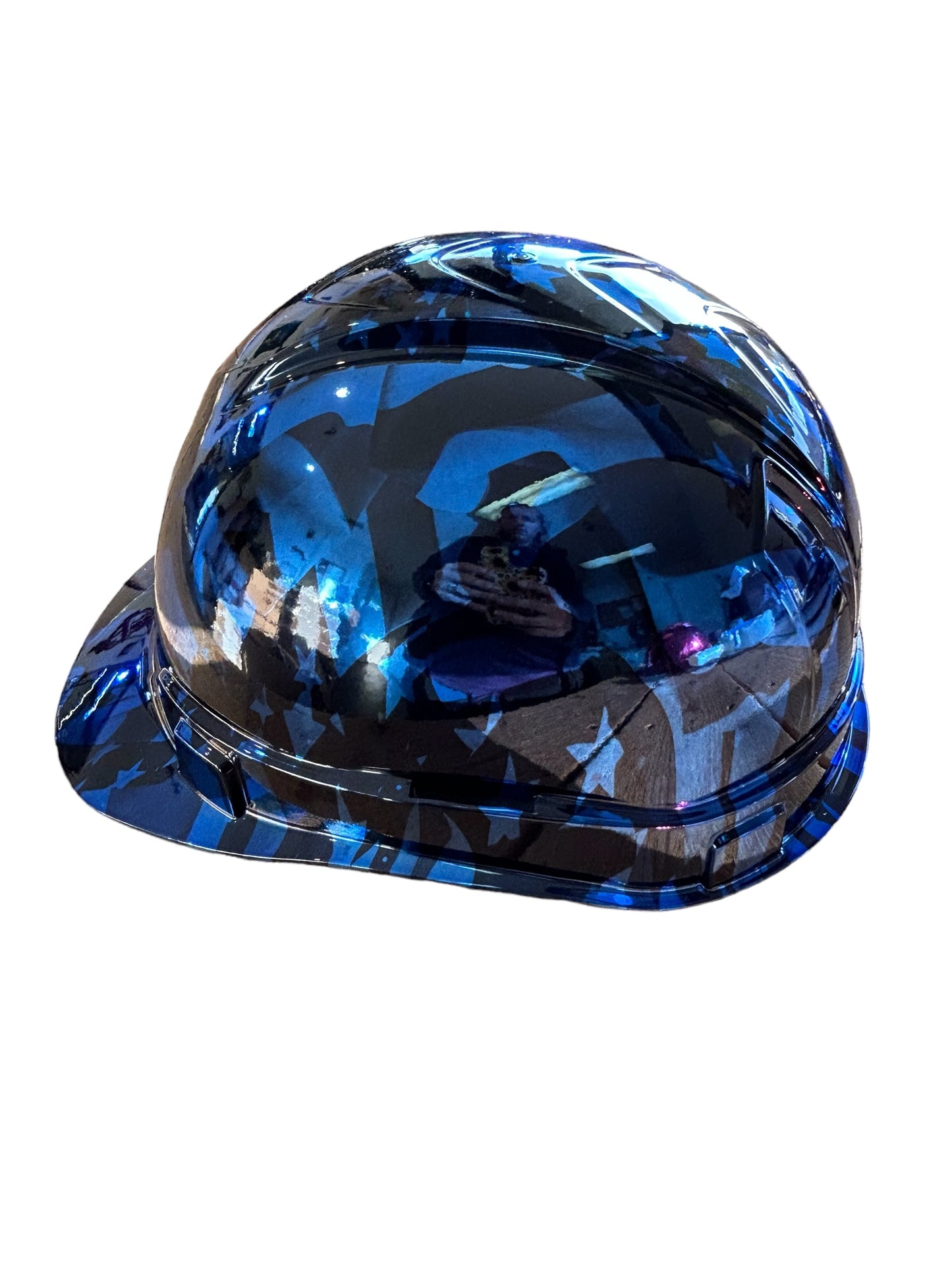 Custom Hydro Dipped Ridgeline Cap Style Chrome Kandy Blue Midnight Flags