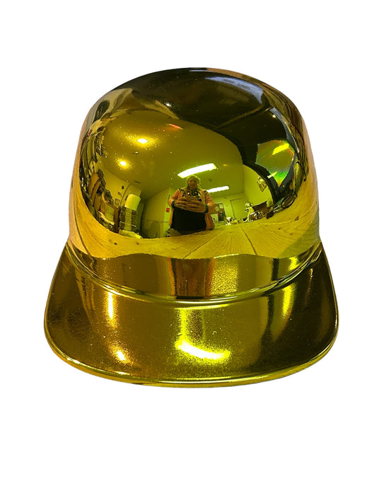 Custom Gold Chrome Flatboy Mikes Pro Lid novelty helmet