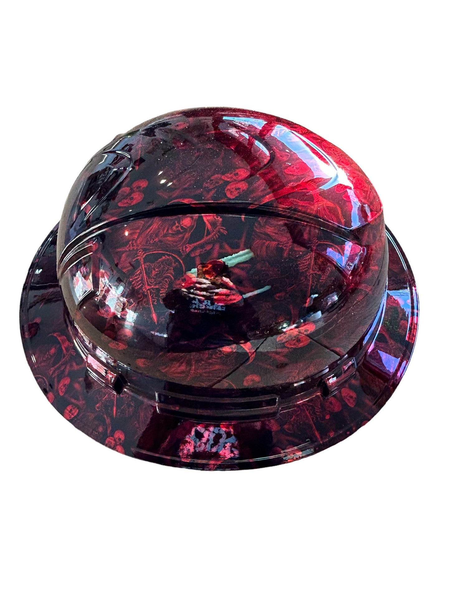 Custom Hydro Dipped Ridgeline Full Brim Chrome kandy red Reaper