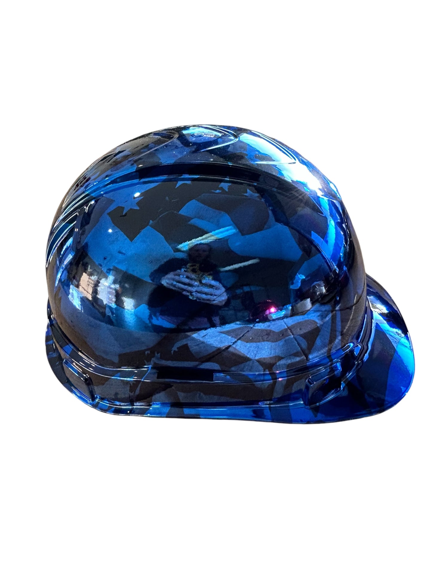 Custom Hydro Dipped Ridgeline Cap Style Chrome Kandy Blue Midnight Flags