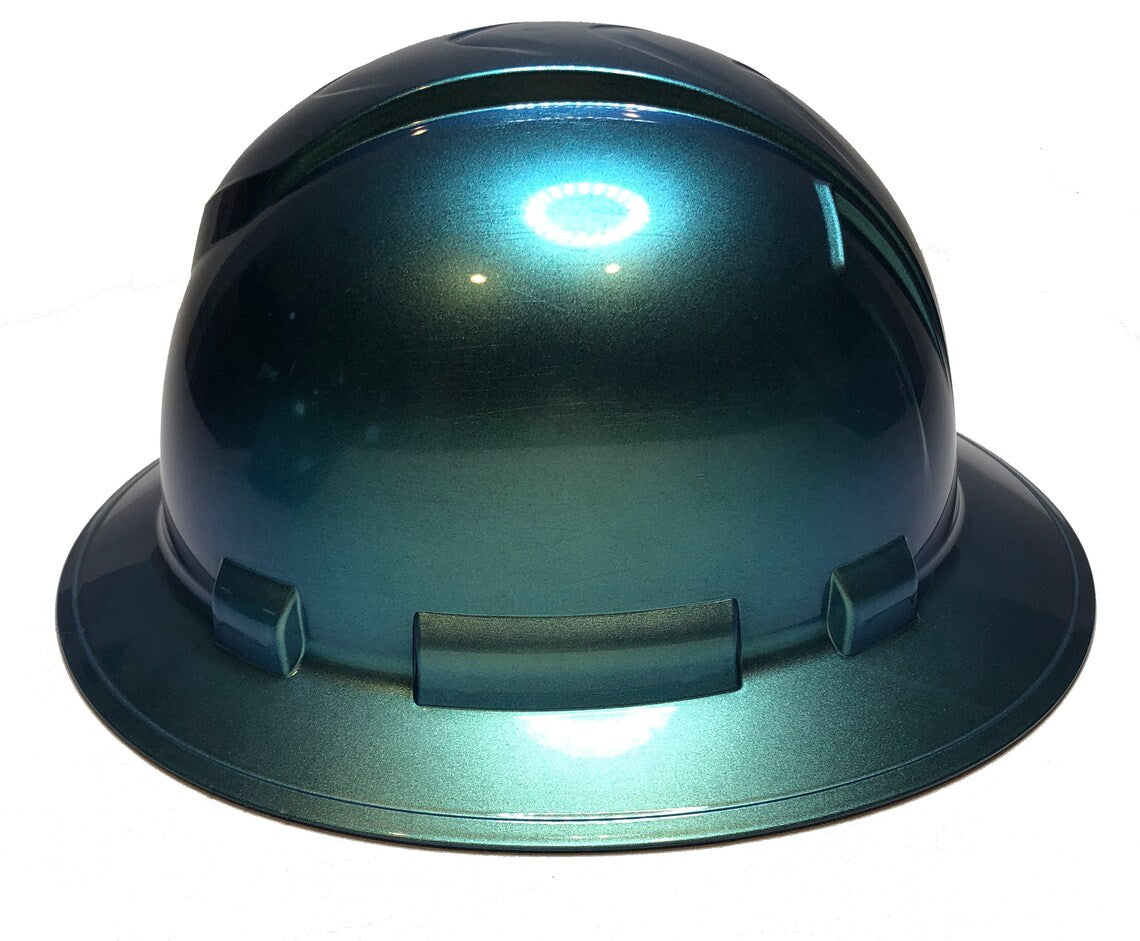 Custom Hard Hat Ridgeline Blue Green Chameleon