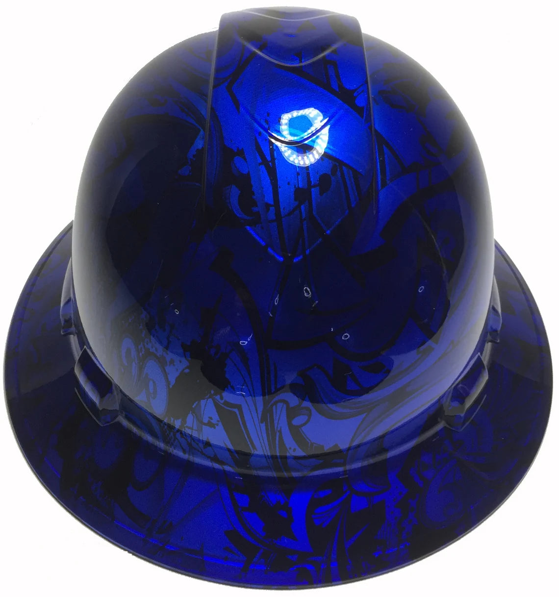 Custom Hard Hat Ridgeline Full Brim Kandy Blue Graffiti