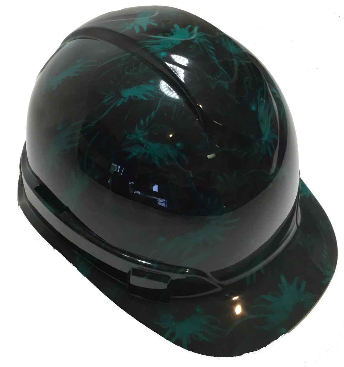 Hard Hat Ridgeline Cap Style Custom Dark Green Dragon Heads