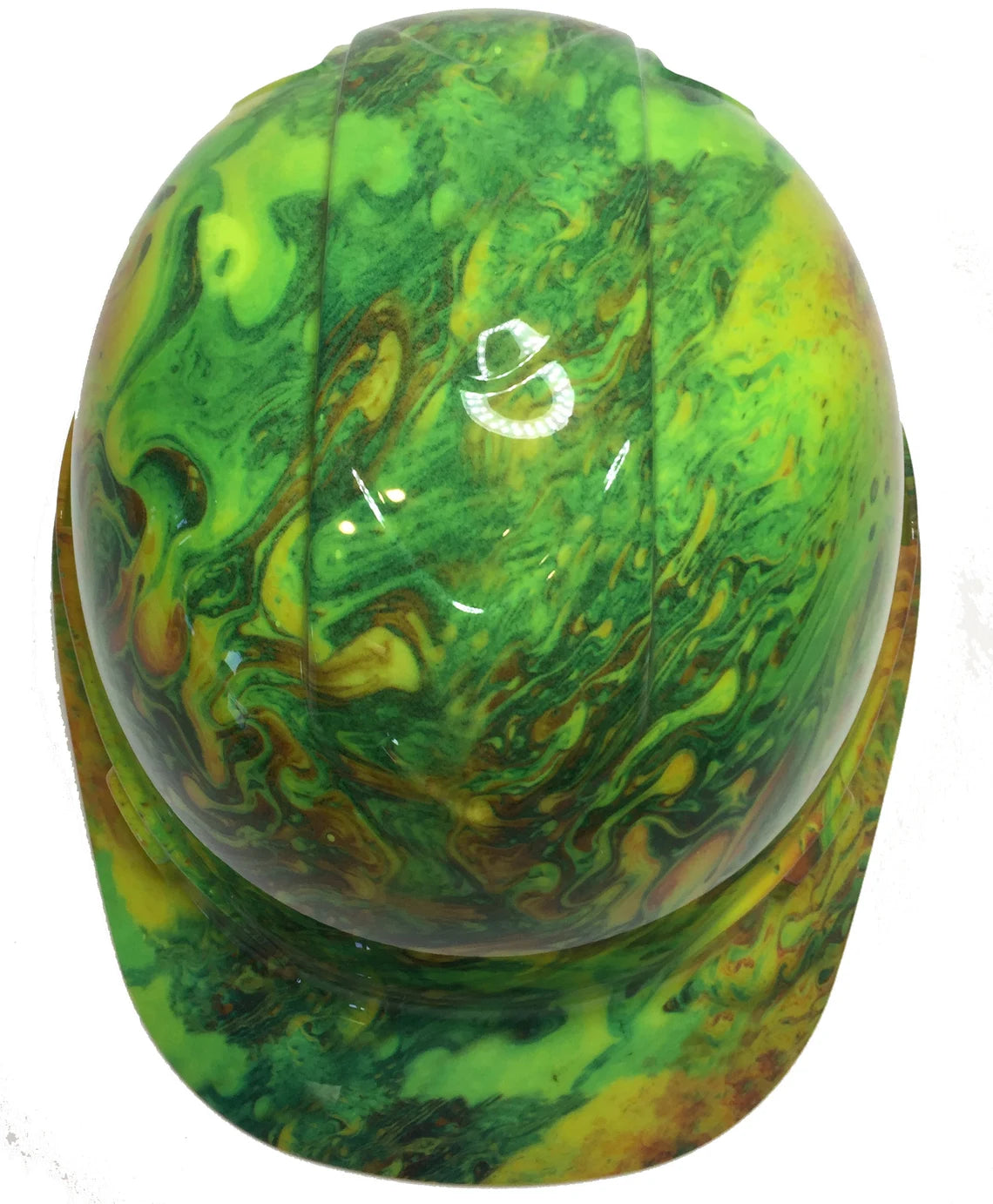 Hydro Dipped Hard Hat Ridgeline Cap Style Custom Hi Vis Green Slicked Out