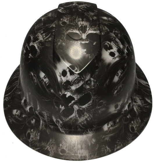 Hard Hat Ridgeline Full Brim Custom Light Gray Soul Searcher Skulls