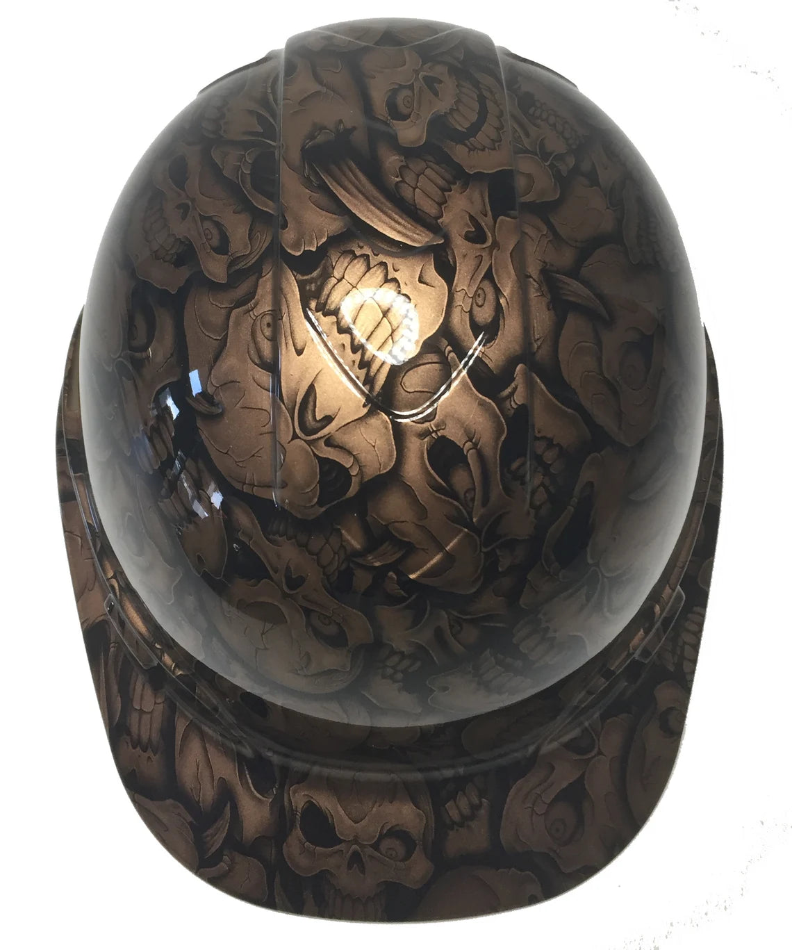 Custom Hard Hat Copper Metallic Insanity Skulls Cap Style Ridgeline