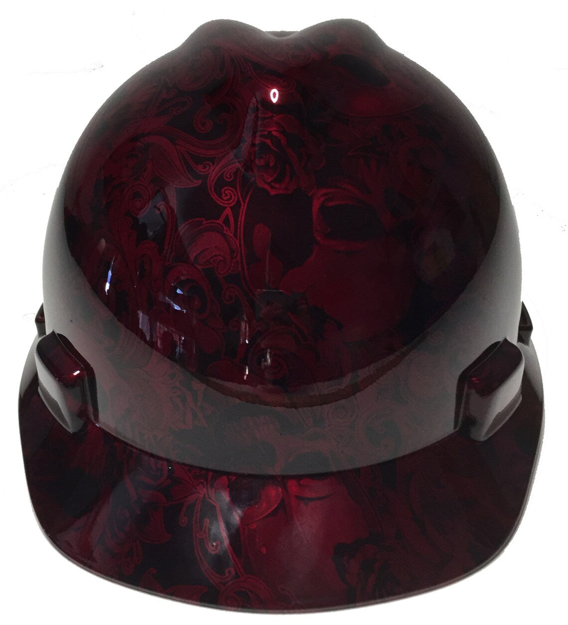 Custom Hard Hat Hydro Dipped Carbon Fiber Insanity Skulls MSA VGard Cap Style