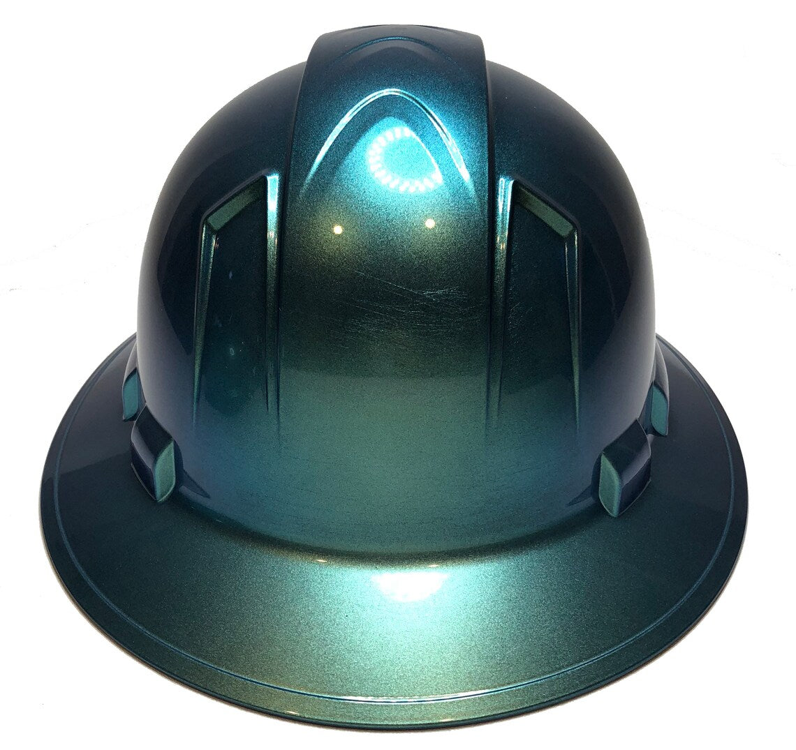 Custom Hard Hat Ridgeline Blue Green Chameleon