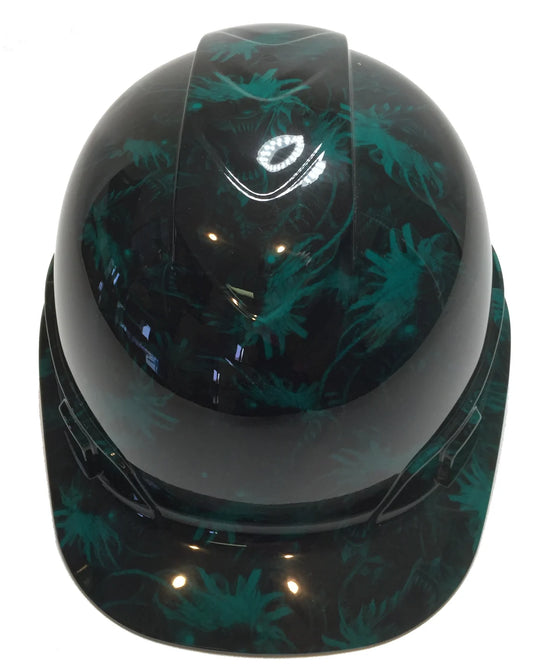 Hard Hat Ridgeline Cap Style Custom Dark Green Dragon Heads