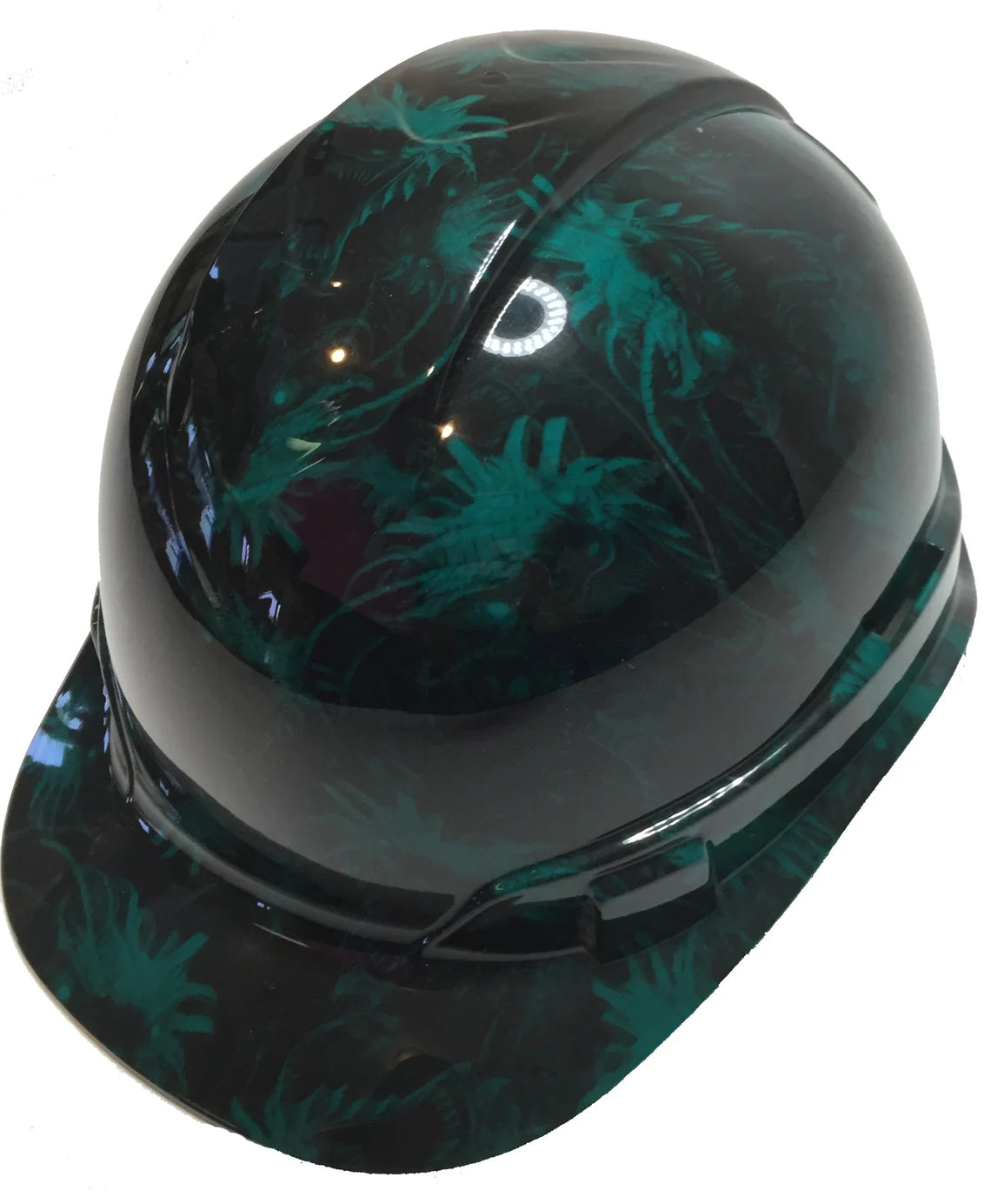 Hard Hat Ridgeline Cap Style Custom Dark Green Dragon Heads