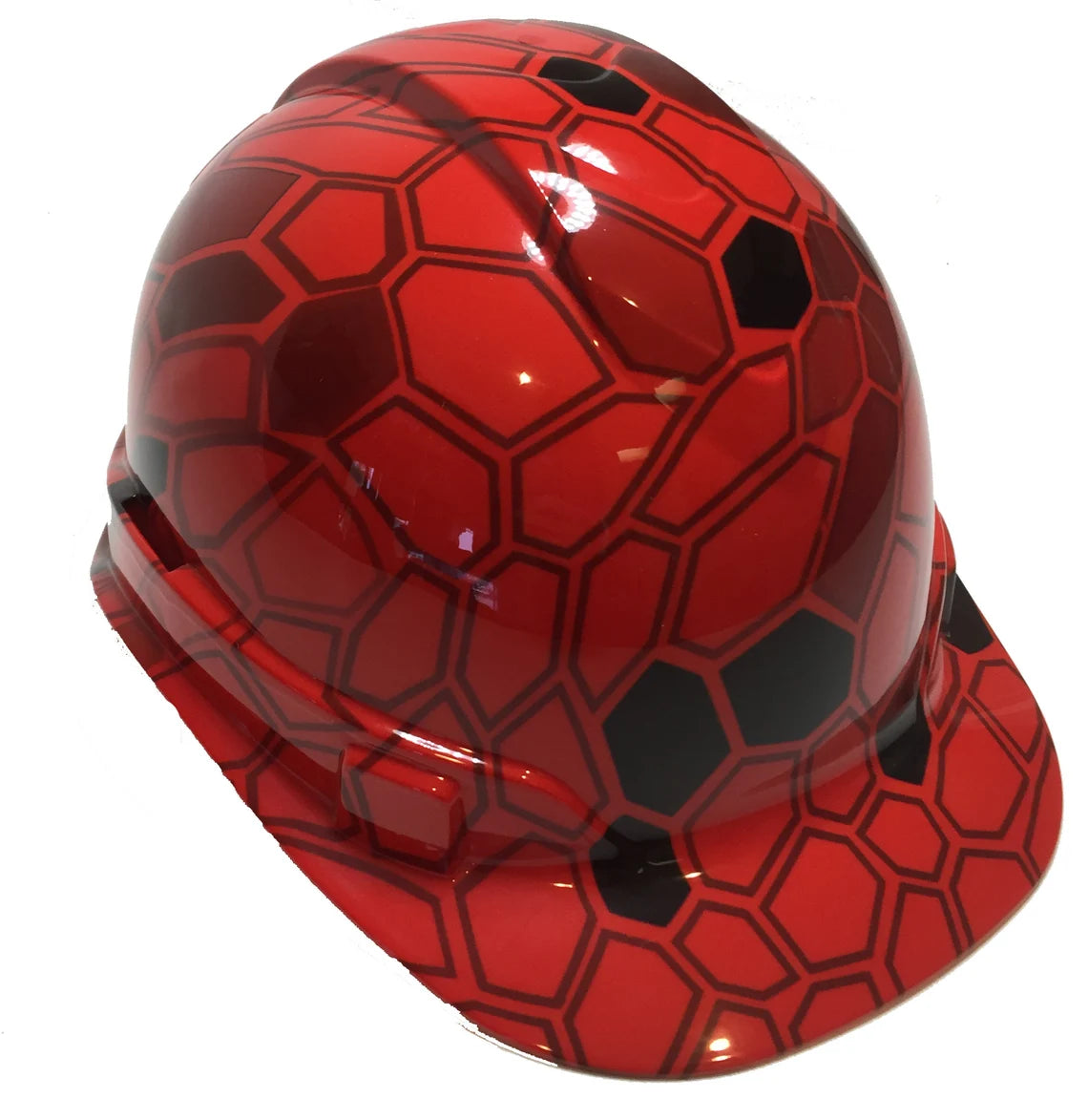 Hard Hat Ridgeline Cap Style Custom Red Hex Camo