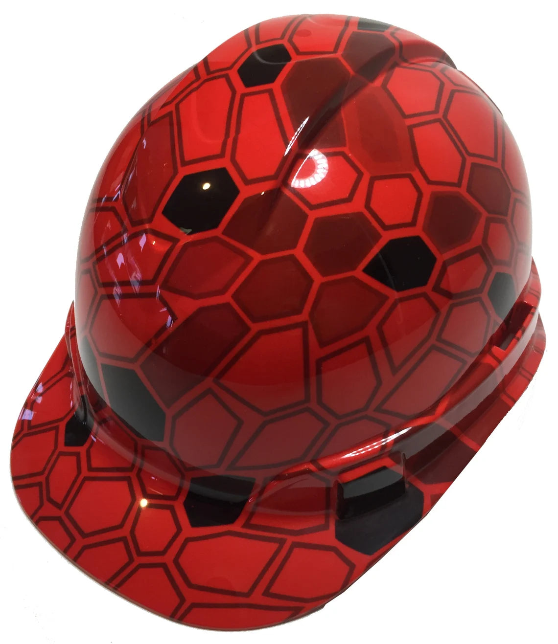 Hard Hat Ridgeline Cap Style Custom Red Hex Camo