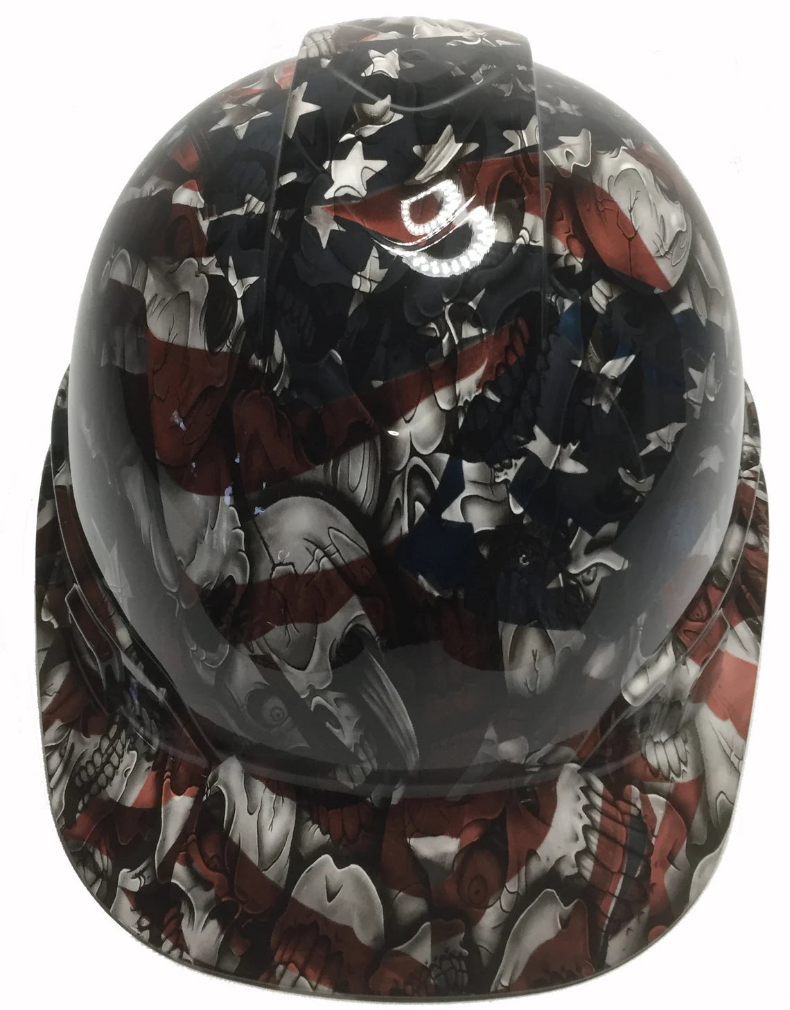 Custom Hard Hat American Flag Insanity Skulls Cap Style Ridgeline