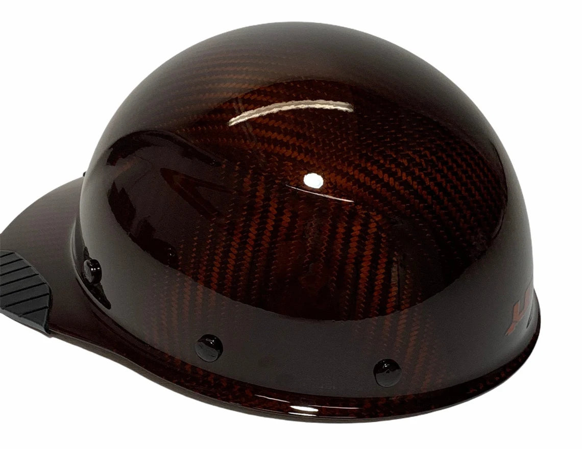 Custom Hydro Dipped Translucent Orange Lift Dax Carbon Fiber HDCC-17KG Cap Style Hard Hat