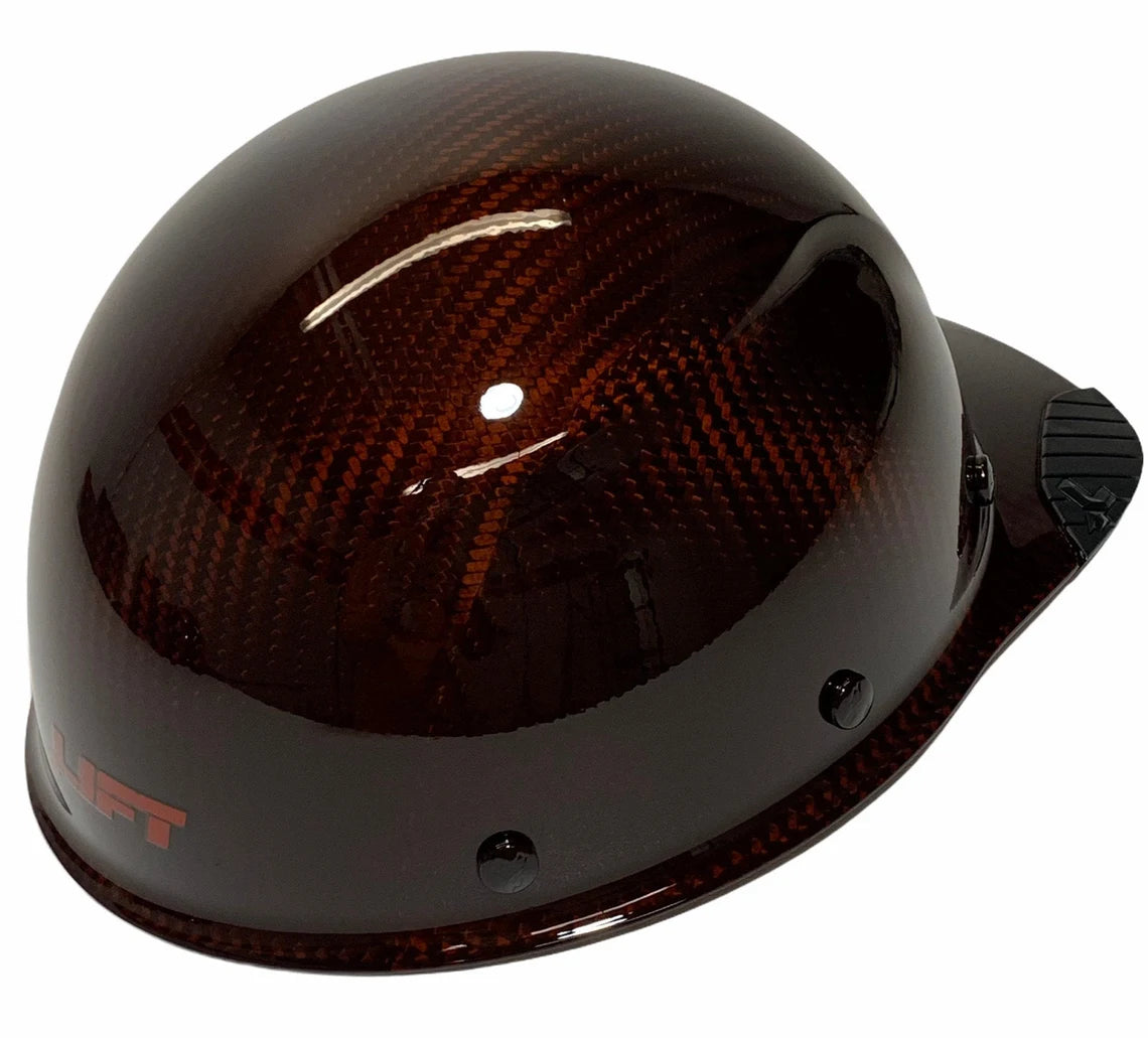 Custom Hydro Dipped Translucent Orange Lift Dax Carbon Fiber HDCC-17KG Cap Style Hard Hat