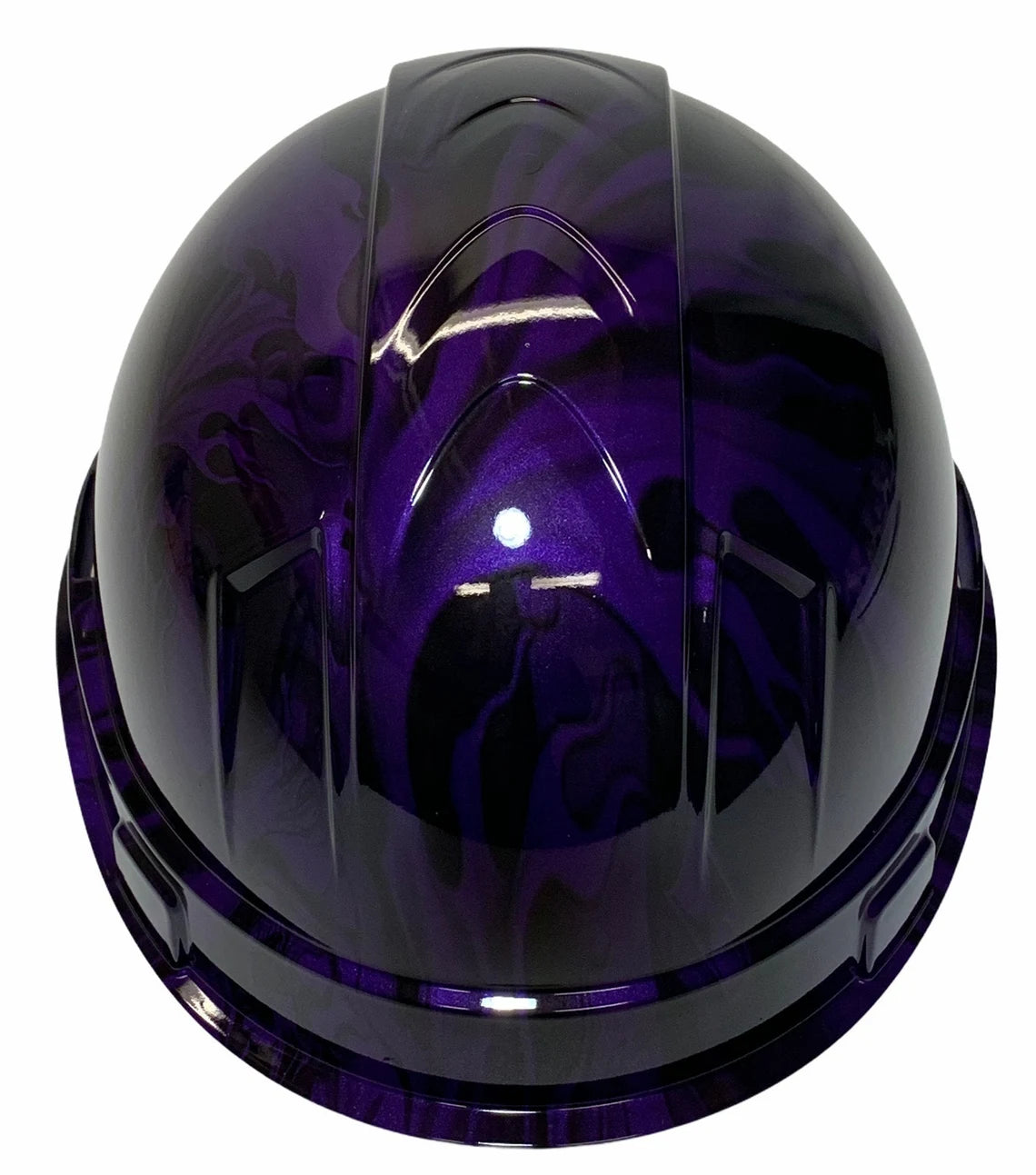 Custom Hydro Dipped Hard Hat Ridgeline Cap Style Plum Crazy Purple Ace Of Skulls