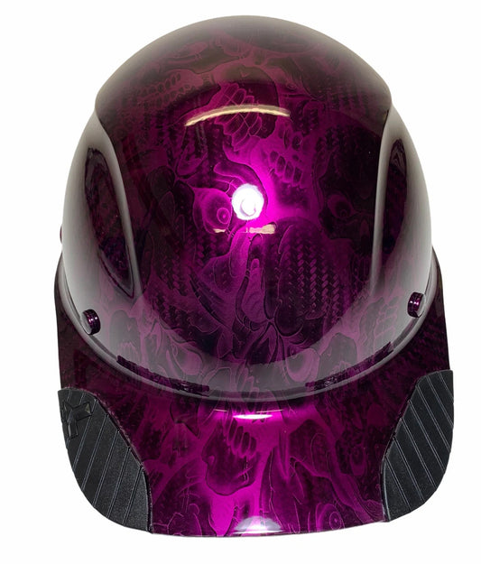 Custom Kandy Purple Insanity Skulls Lift Dax Carbon Fiber HDCC-17KG Cap Style Hard Hat