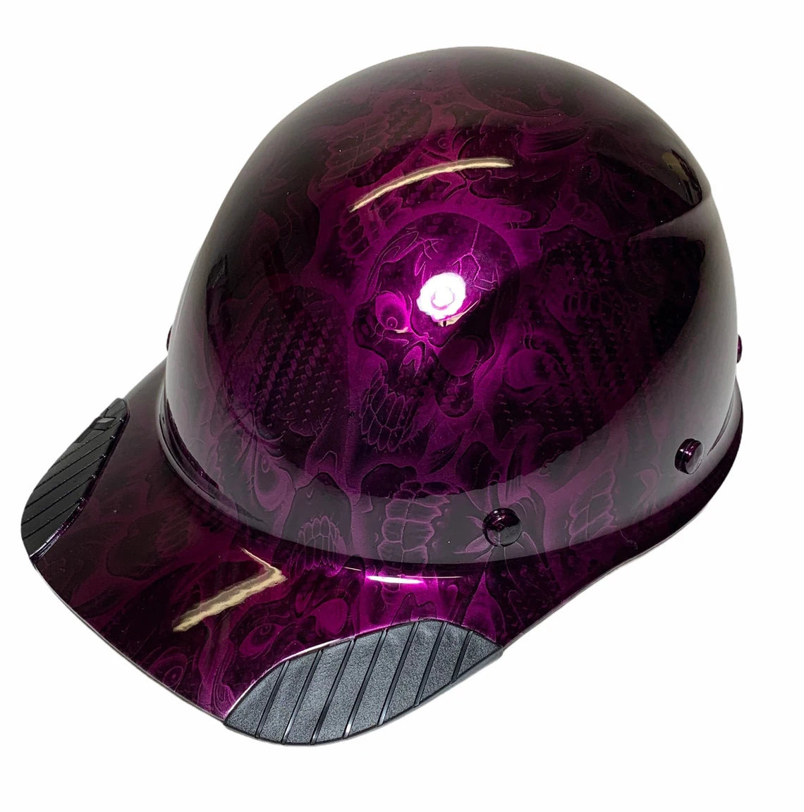 Custom Kandy Purple Insanity Skulls Lift Dax Carbon Fiber HDCC-17KG Cap Style Hard Hat