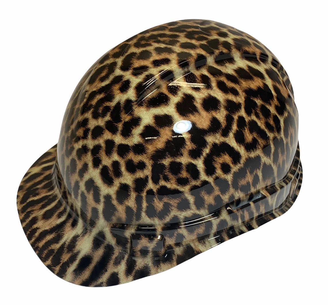 Hard Hat Ridgeline Cap Style Custom Cheetah Print