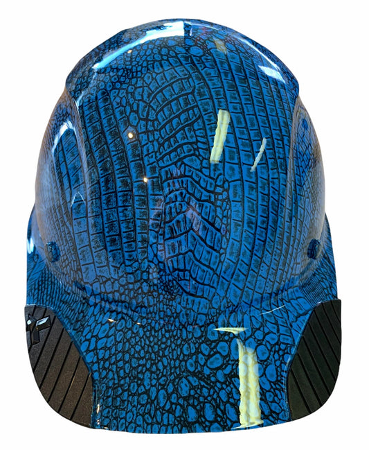 Hydro Dip Oriental Blue Gator Skin Lift DAX Fiber HDFC-17WG Cap Style Hard Hat