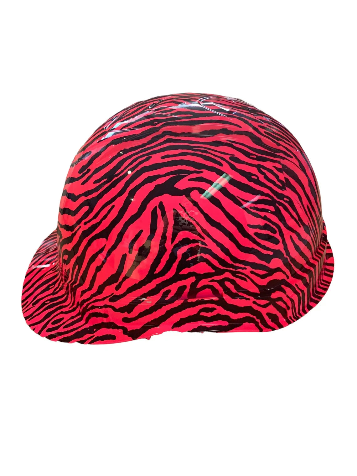 Hard Hat Ridgeline Cap Style Custom Hot Pink Zebra Print