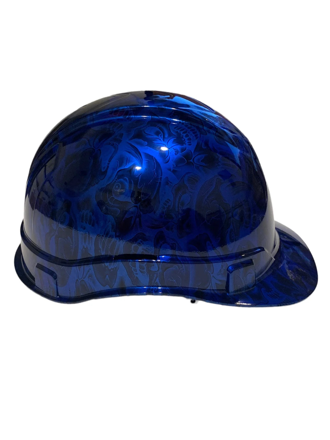 Custom Hydro Dipped Kandy Blue Negative Insanity Skulls Hard Hat Ridgeline Cap Style