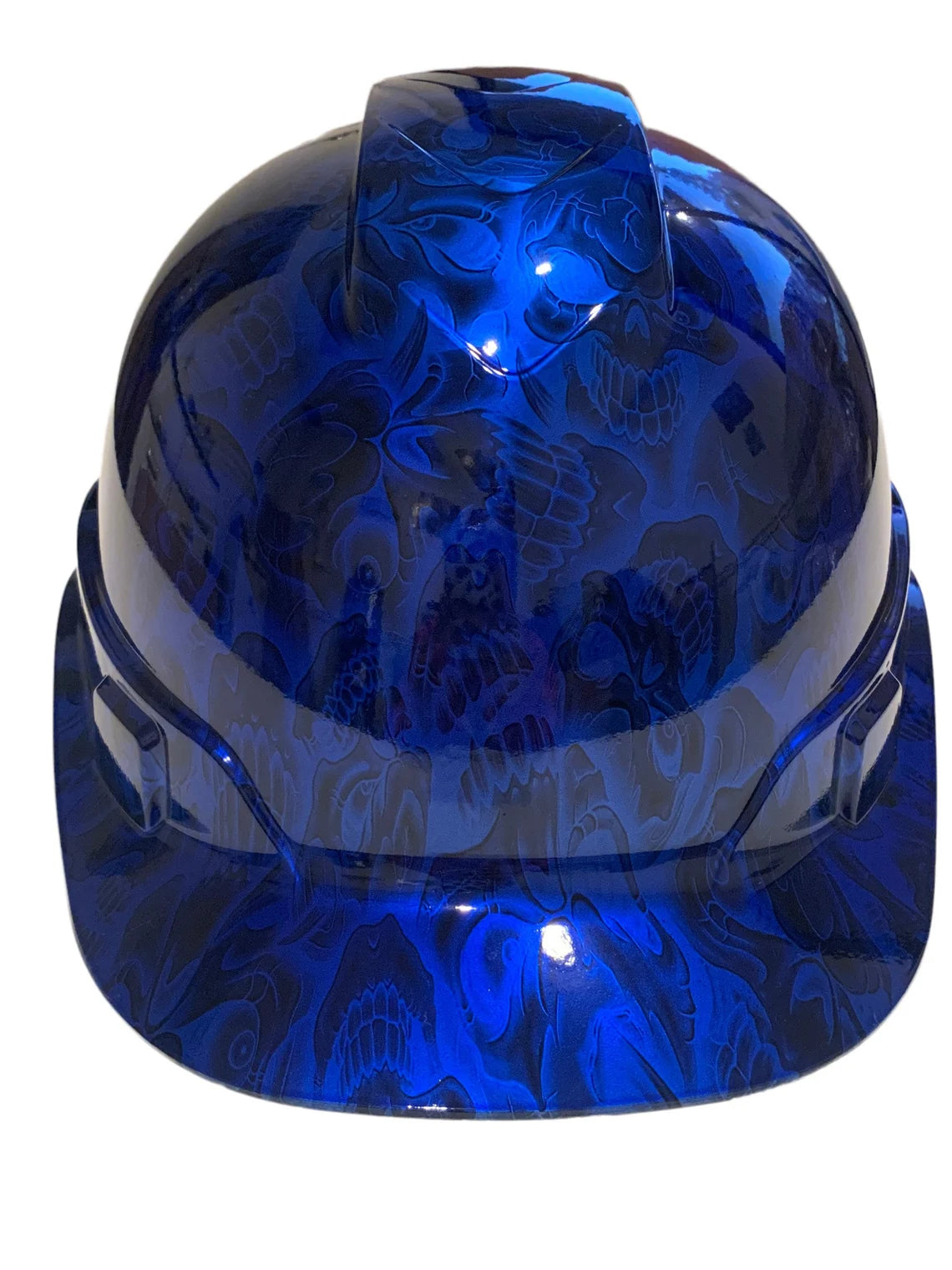 Custom Hydro Dipped Kandy Blue Negative Insanity Skulls Hard Hat Ridgeline Cap Style