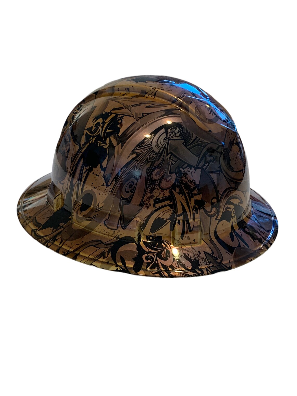 Custom Hard Hat Tarnished Graffiti Full Brim Ridgeline