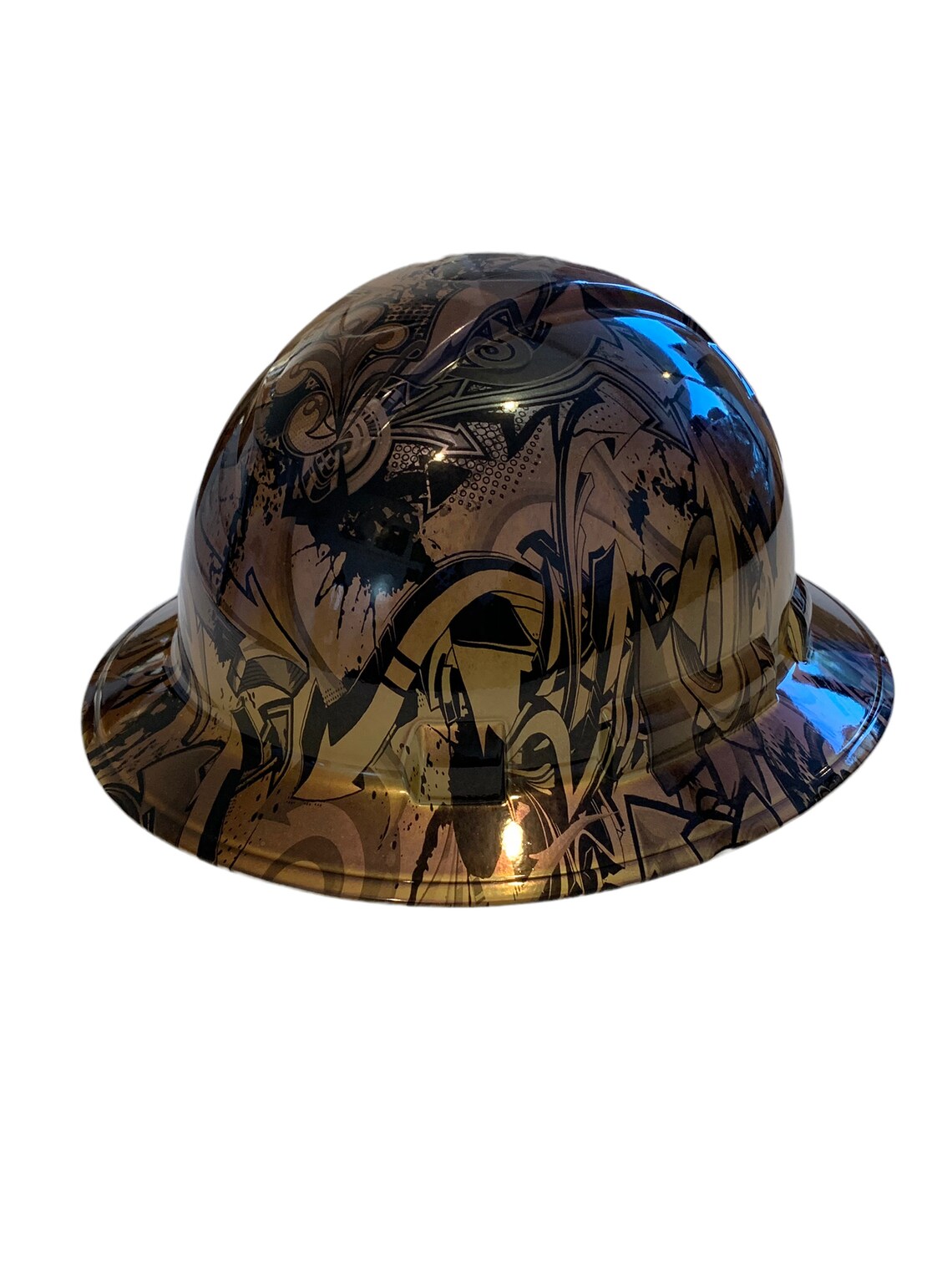 Custom Hard Hat Tarnished Graffiti Full Brim Ridgeline