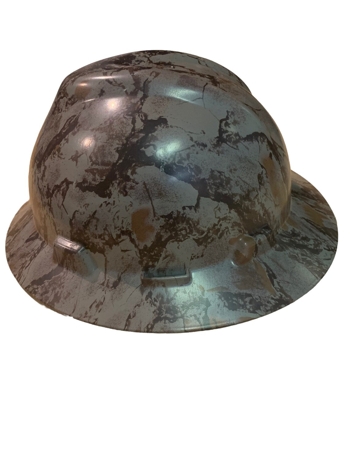 Custom Hard Hat Nat Gear Camo Hydro Dipped Full Brim MSA VGard