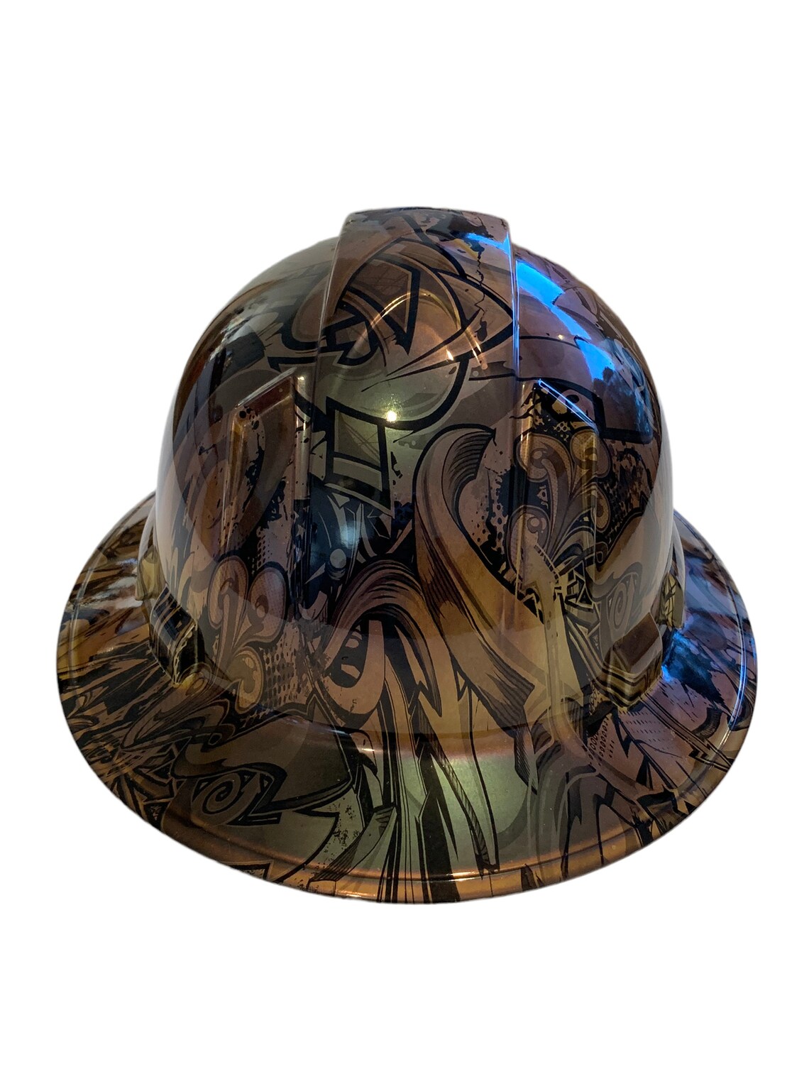 Custom Hard Hat Tarnished Graffiti Full Brim Ridgeline