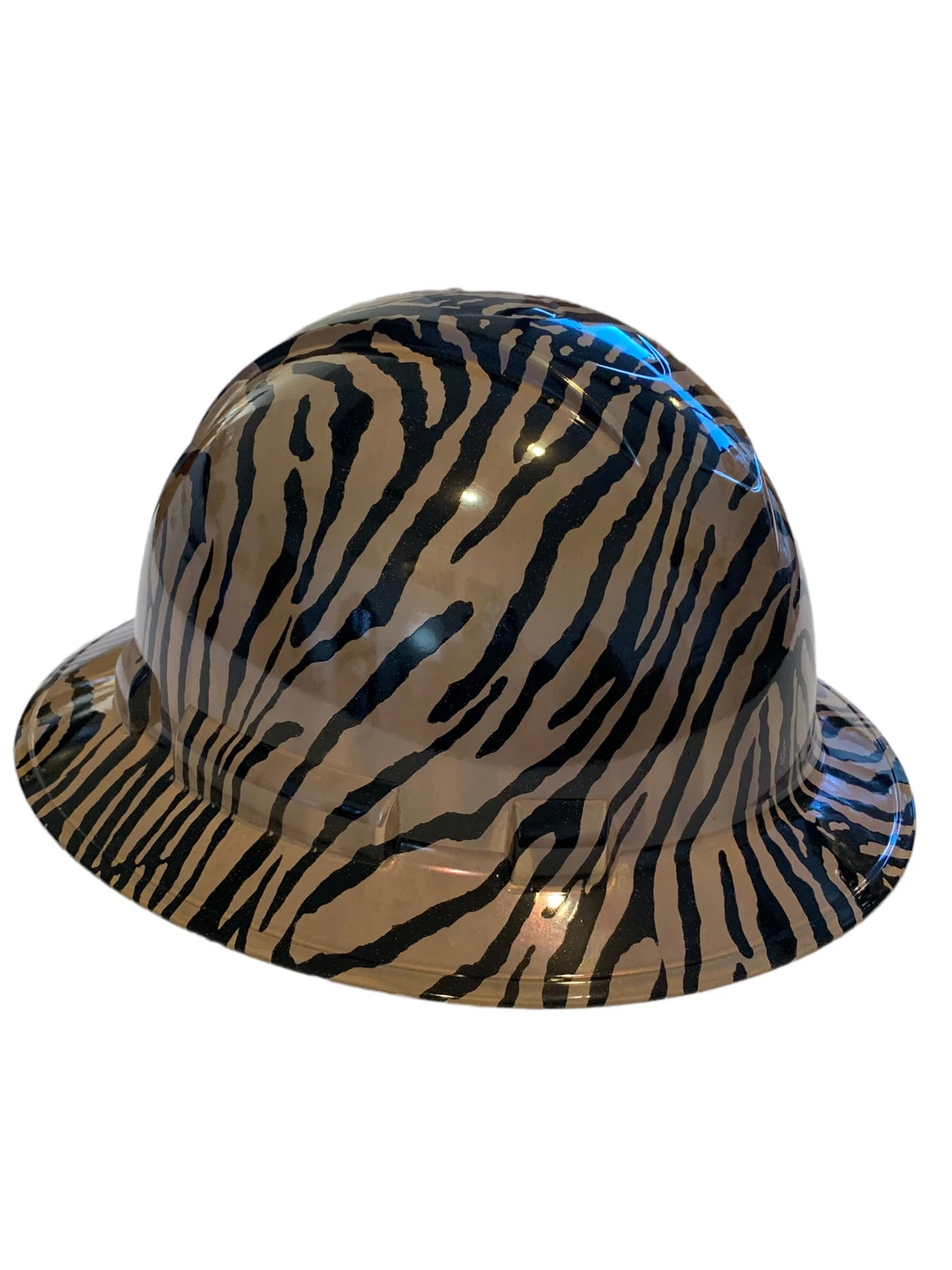 Custom Hard Hat Tarnished Zebra Full Brim Ridgeline