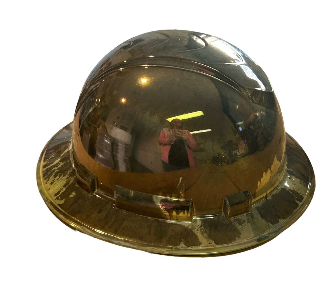 Custom Ridgeline Full Brim Hard Hat Donovan's Special Weathered Chrome