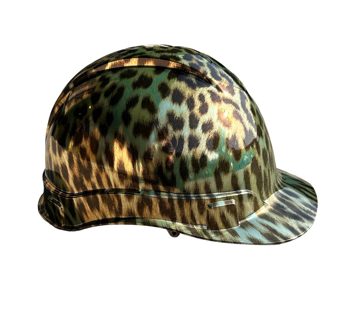 Hard Hat Ridgeline Cap Style Custom Chrome Cheetah