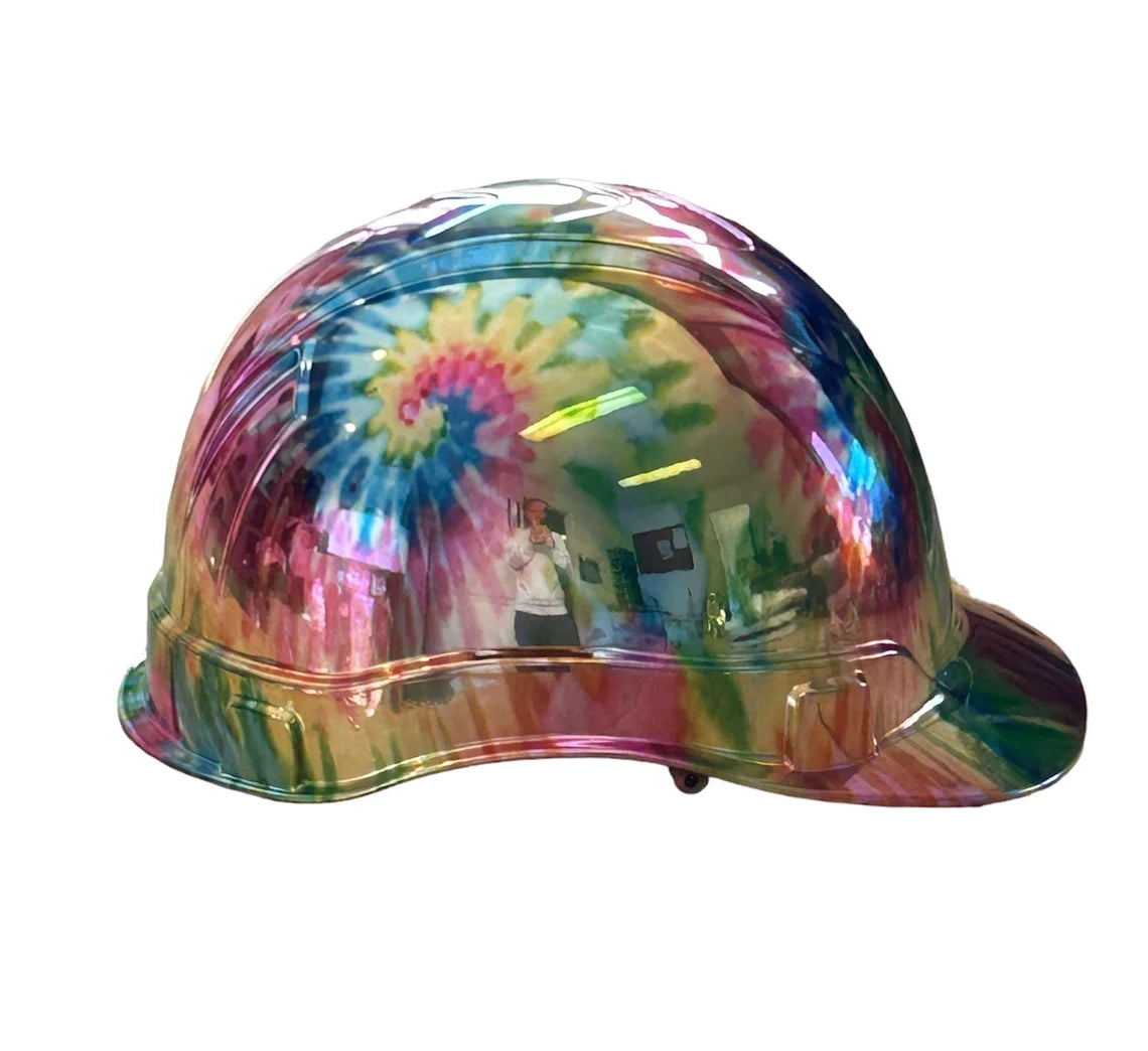 Hard Hat Ridgeline Cap Style Custom Chrome Tie Dye