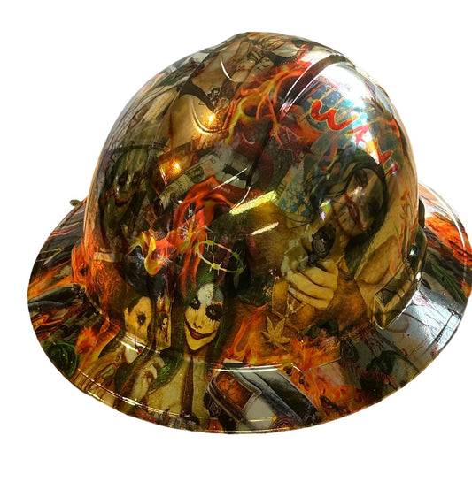 Custom Ridgeline Full Brim Hard Hat Chrome Mardi Wanna