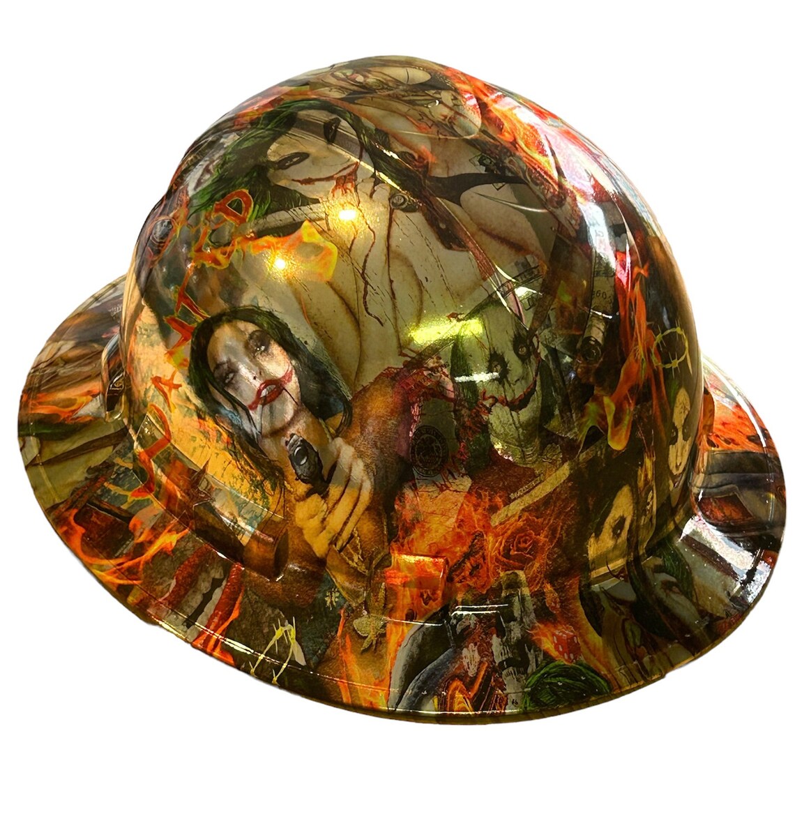 Custom Ridgeline Full Brim Hard Hat Chrome Mardi Wanna