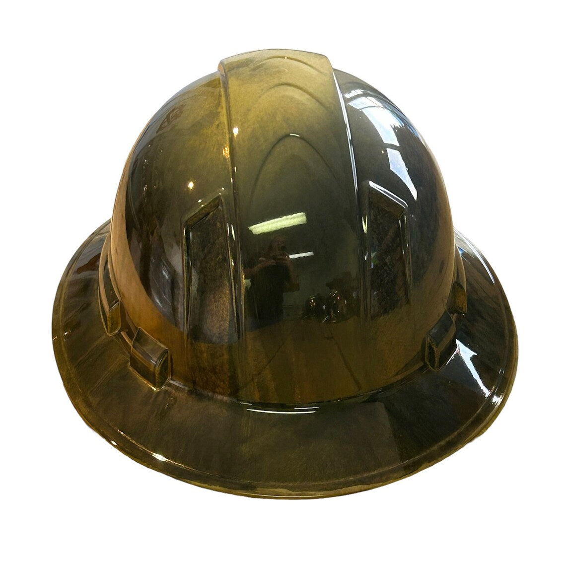 Custom Ridgeline Full Brim Hard Hat Donovan's Special Tarnished Chrome