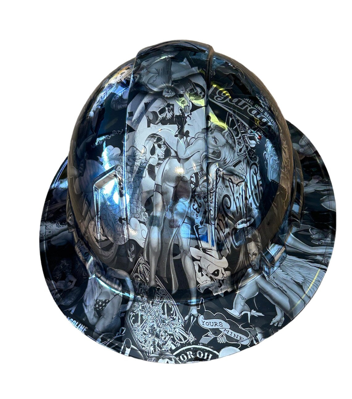 Custom Ridgeline Full Brim Hard Hat Chrome Naughty Boy