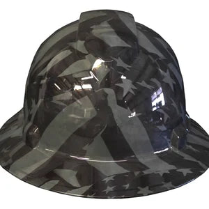 Hard Hat Ridgeline Full Brim Custom Slate Gray Midnight American Flags