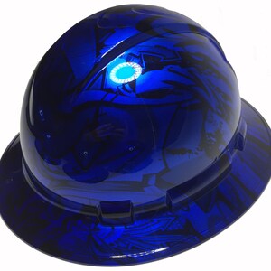 Custom Hard Hat Ridgeline Full Brim Kandy Blue Graffiti