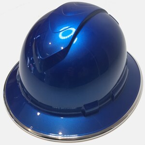 Custom Painted Speedway Blue Ridgeline Full Brim With Chrome EdgeGard