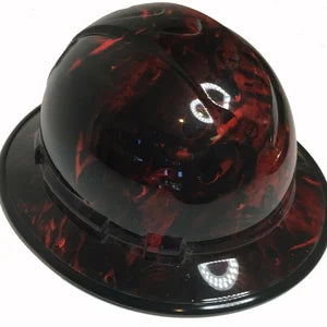 Custom Hard Hat Ridgeline Full Brim Red Turbos & Pistons