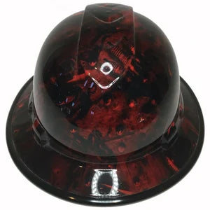 Custom Hard Hat Ridgeline Full Brim Red Turbos & Pistons