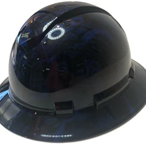 Custom Hard Hat Blue Gambler Ridgeline Full Brim