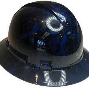 Custom Hard Hat Blue Gambler Ridgeline Full Brim