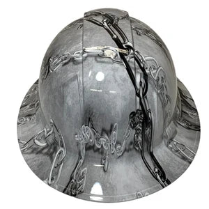 Hydro Dip Hard Hat White Chains Pyramex Ridgeline Protective