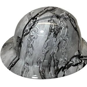 Hydro Dip Hard Hat White Chains Pyramex Ridgeline Protective